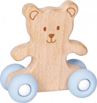 Schiebe-Teddy aus Holz